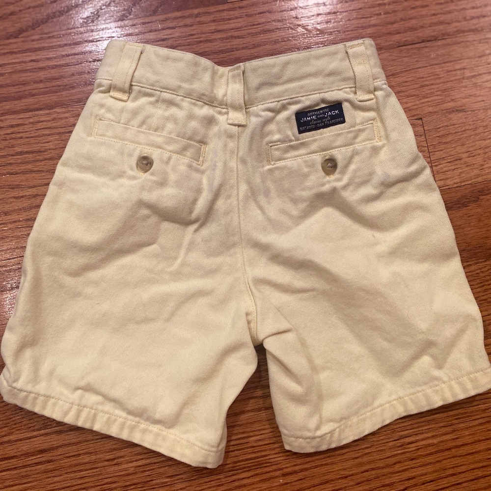 Janie & Jack Boys Yellow Chino Shorts 18-24m boys